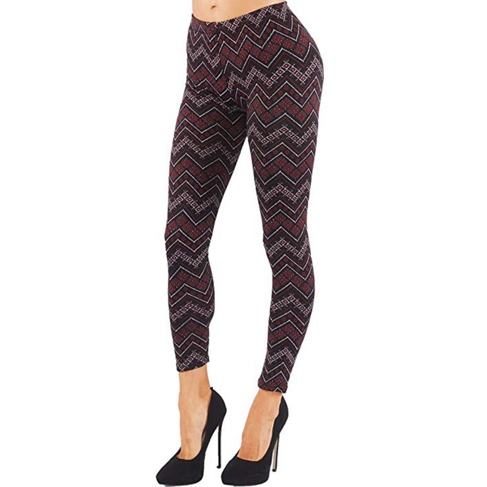 MFleece Lined Printed Leggings Warm & Sof